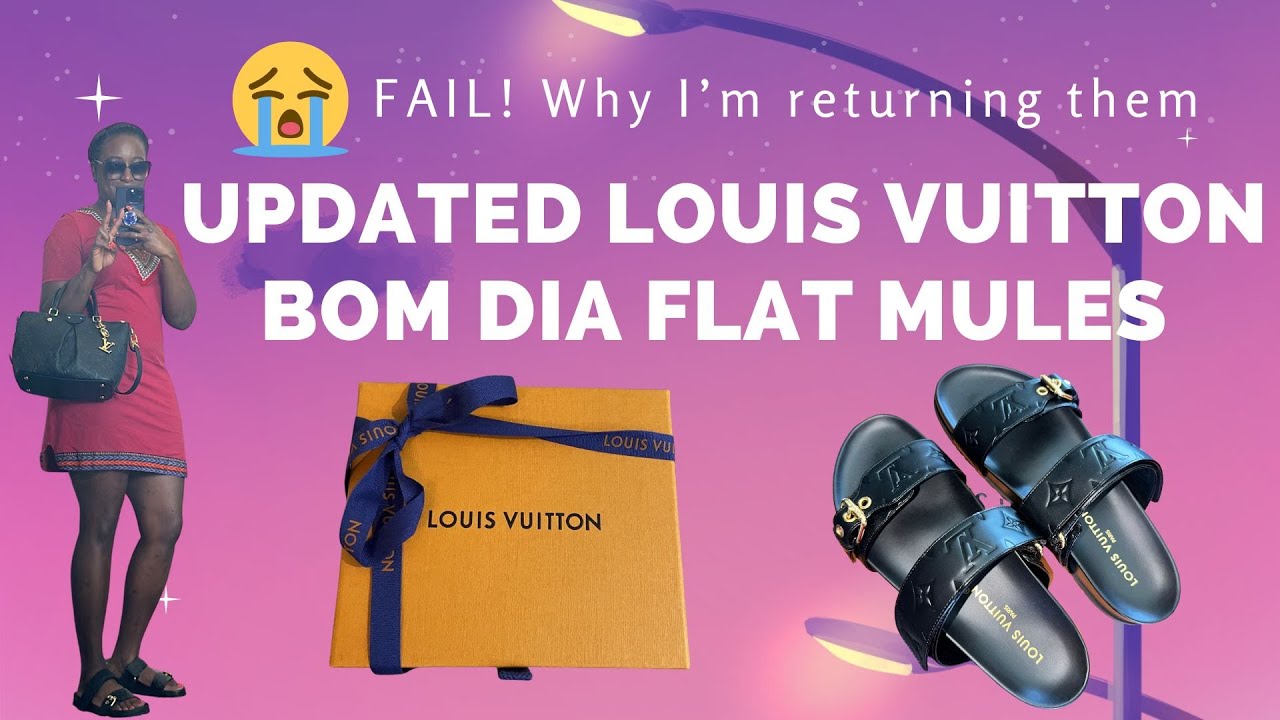 LOUIS VUITTON BOM DIA Flat Mules (Unboxing) 