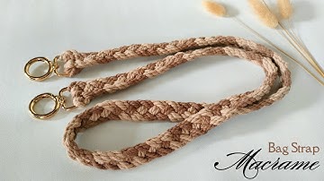 DIY Macrame Bag Strap with Four-Strand Braid | Macrame Sling Bag Strap