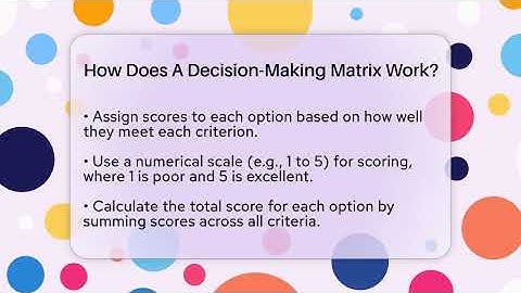 How Does A Decision-Making Matrix Work? - The Personal Growth Path