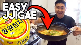 How to Make Kimchi Jjigae with Canned Tuna - COOK WITH ME