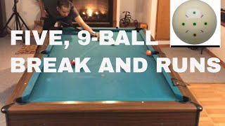 FIVE 9 BALL RUN-OUTS WITH COMMENTARY ~ FOR 8 BALL AND 9 BALL PLAYERS  (POOL LESSONS) HOW TO RUN OUT. screenshot 4