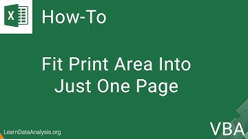 How to Use Macro To Fit Print Area Into Just One Page | Excel VBA Tutorial