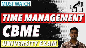 TIME MANAGEMENT for University EXAMS | MBBS | CBME