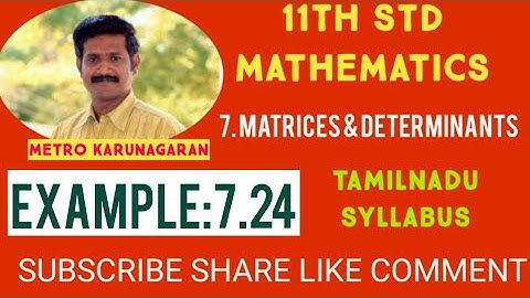 11th Std Maths Example 7.24 Prove that | 1 x² x³ 1 y² y³ 1 z² z³| = (x-y)(y-z)(z-x)(xy+yz+zx)