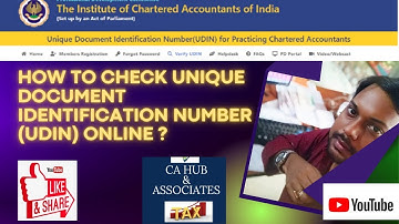 How to Check Unique Document Identification Number (UDIN) Online || how to search udin ||