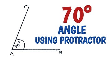 How to construct 70 degree angle using protractor