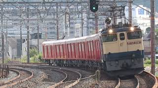 EF65 2087牽引　東京メトロ2000系近車出場甲種輸送