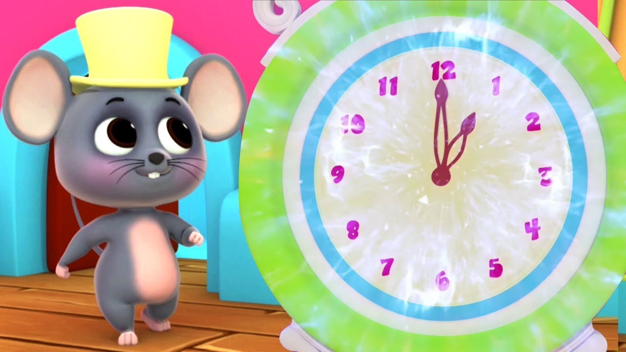 Hickory Dickory doca | rato e relógio rimas | rima de berçário | canções para crianças | Kids Rhymes