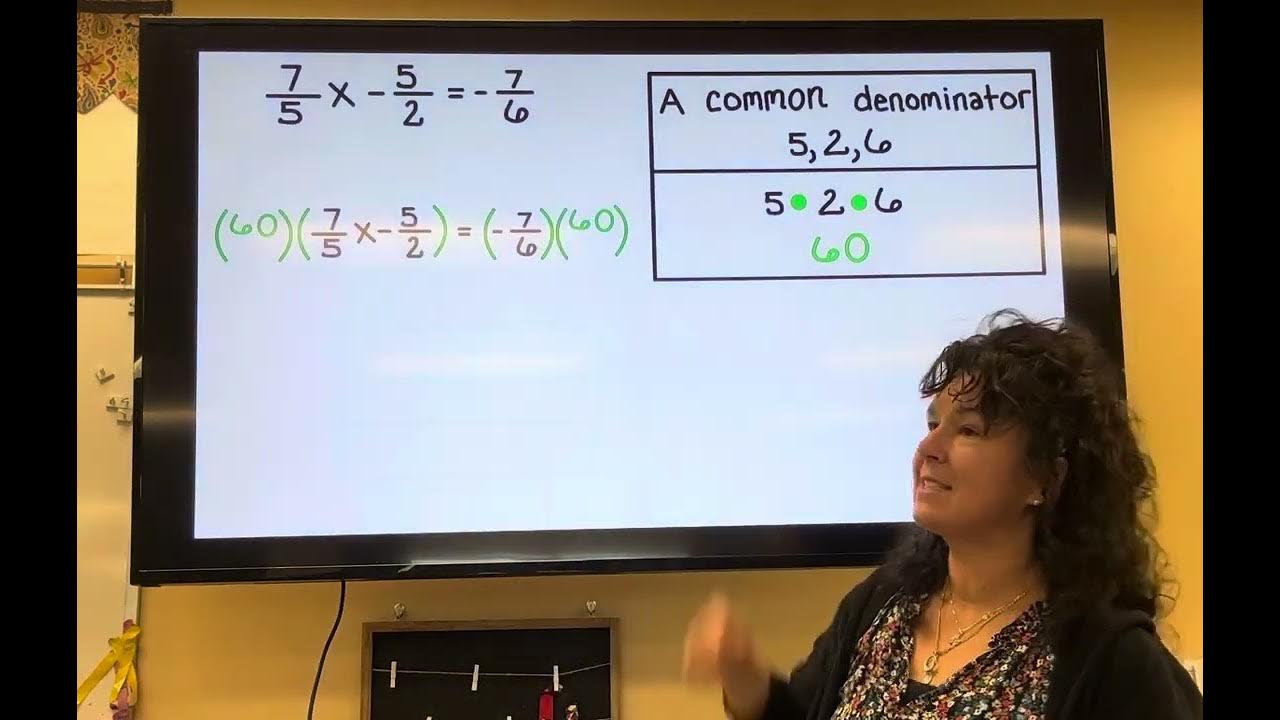 Solving a two-step equation was signed fractions - YouTube