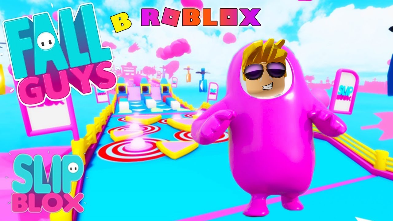 FALL GUYS + ROBLOX = SLIPBLOX   Клон  FALL GUYS в Роблокс SlipBlox Roblox