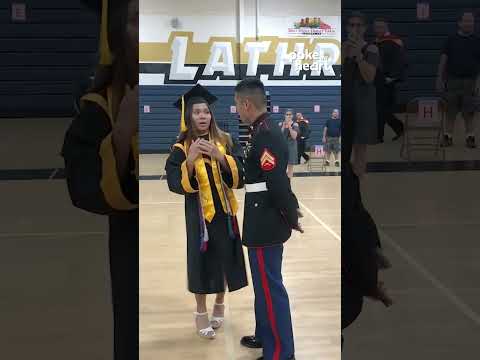 Marine Brother Surprises Sister at High School Graduation