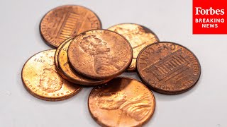 U.S. Mint In Philadelphia Presses Final Pennies As One-Cent Coin Is Phased Out
