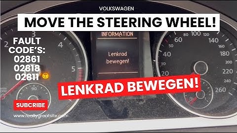 Passat 6 steering wheel lock is blocking Easy fix - Lenkrad bewegen!