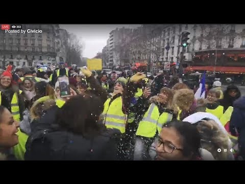 Les Gilets Jaunes Marche des Femmes France #GiletsJaunes #YellowVests 20.01.2019