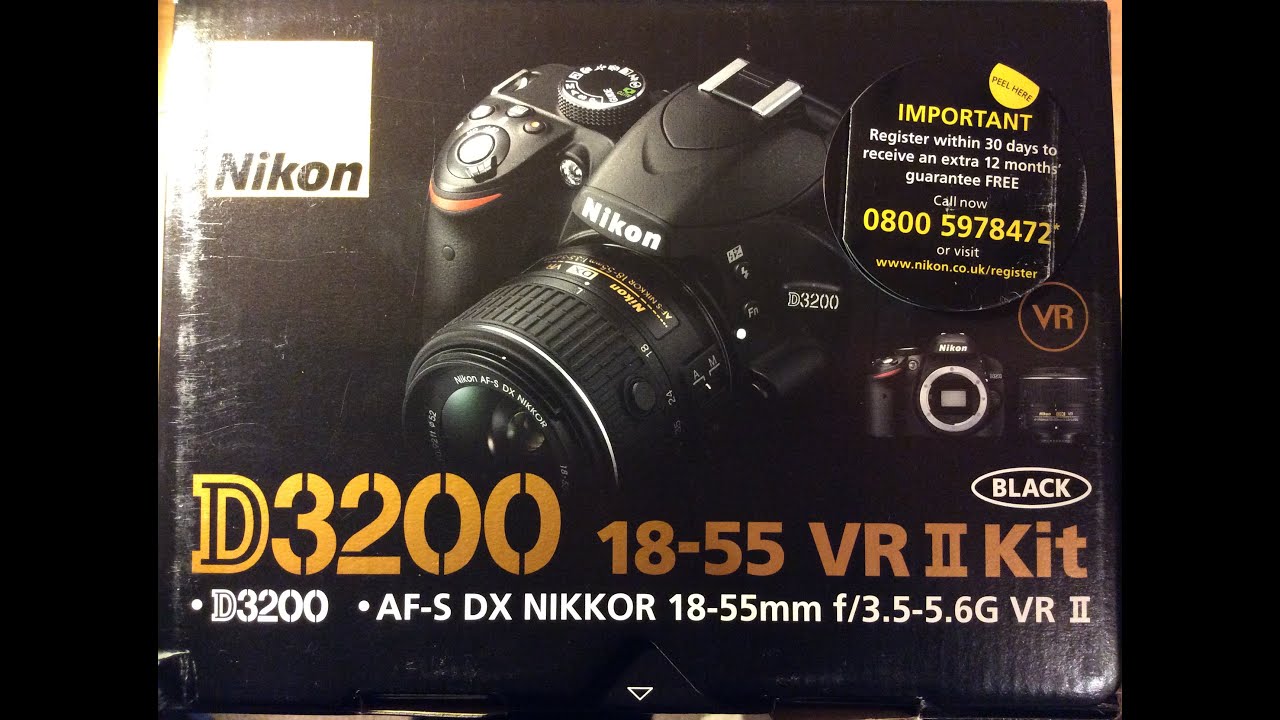 Unboxing Nikon D3200 18 55 VR II Kit - YouTube