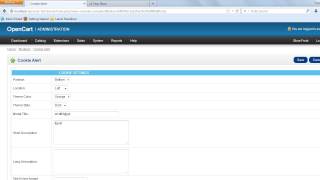 Cookie Alert Opencart Module