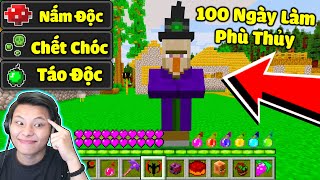 JAYGRAY THỬ THÁCH 100 NGÀY LÀM PHÙ THỦY SINH TỒN TRONG MINECRAFT*SỞ HỮU SỨC MẠNH NÉM THUỐC ĐỘC ☠️💜