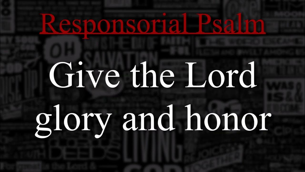 [CANTOR] 29th Sunday in Ordinary Time October 22, 2023 (RESPOND