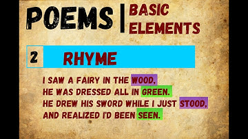 BASIC ELEMENTS OF A POEM