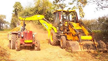 New Jcb 3dx Backhoe Machine Loading Mud In Old Mahindra 475 Di Tractor | Jcp Video | Jcb Video | Jcb