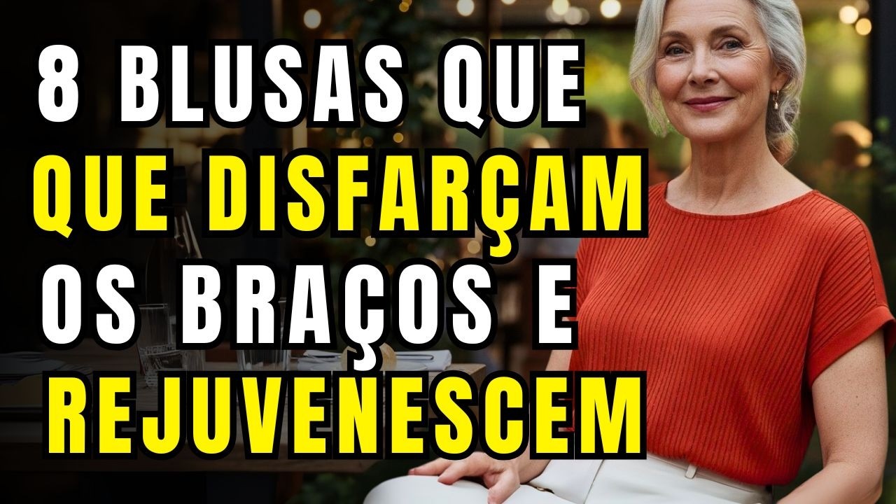 8 Blusas Que Disfarçam os Braços e Ainda Rejuvenescem após os 60