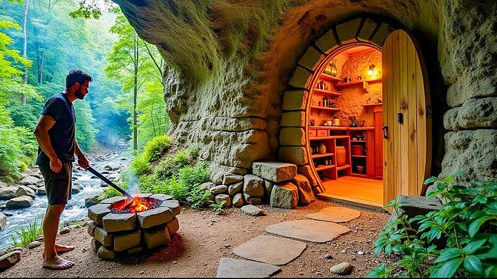 Building a house under a giant rock that can last for thousands of years | from start to finish