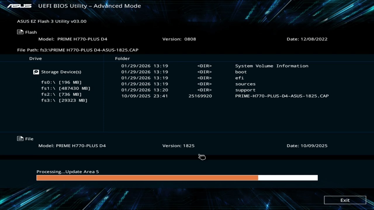 ASUS PRIME H770-PLUS D4 How To BIOS Update 0808 to 1825 EZ Flash 3