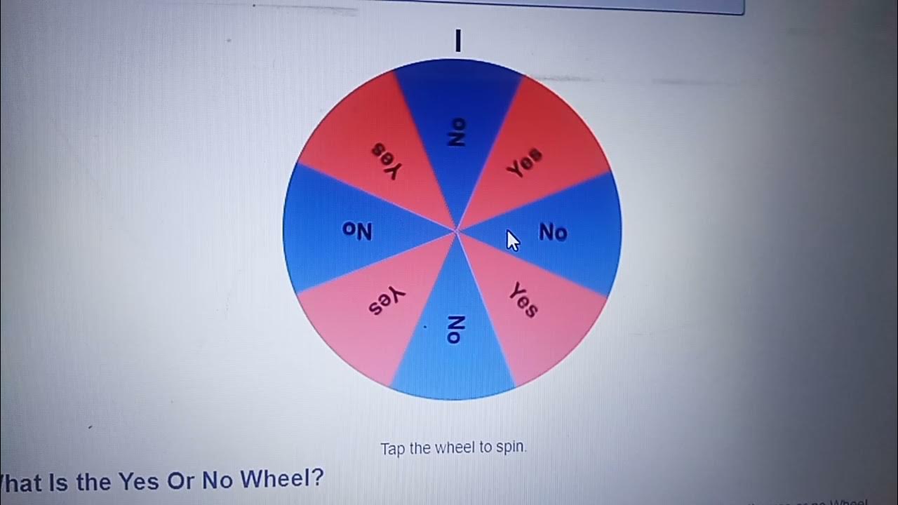 Yes or no wheel decide By spinning the yes No Wheel 🎡.Yesornowheel
