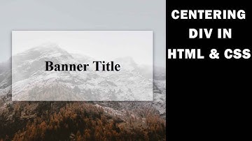 How to center a div with html and css | Tutorial for Beginners