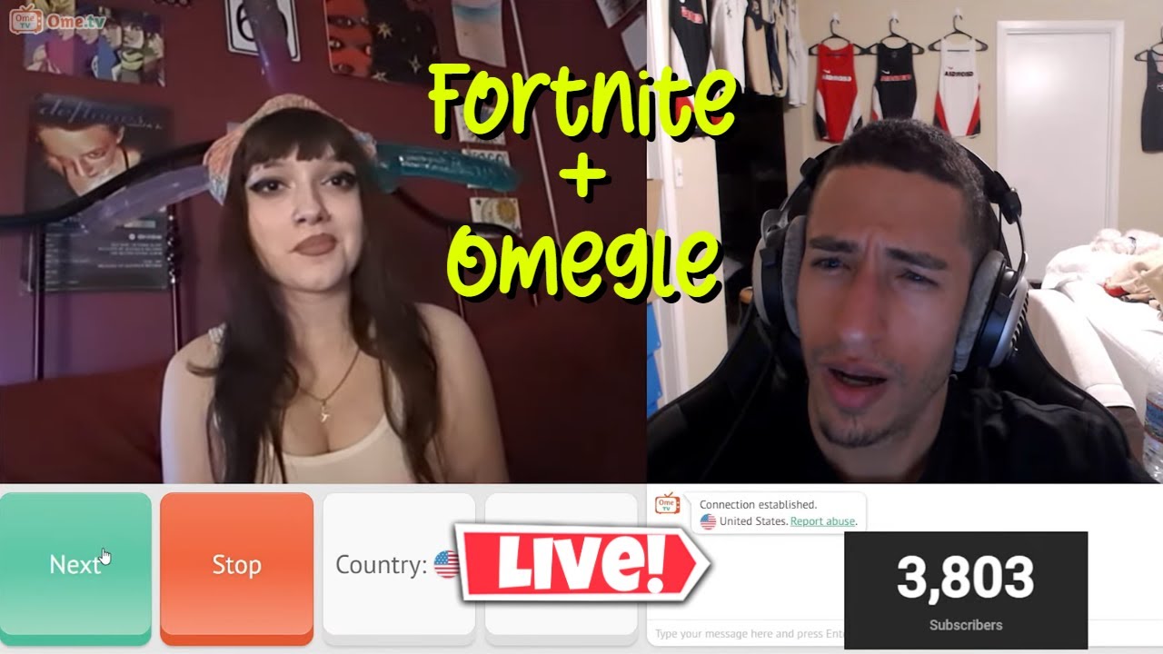 MEETING STRANGERS ON OMEGLE AND PLAYING FORTNITE WITH VIEWERS LIVE ...