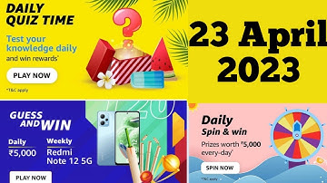 Amazon Guess And Win Quiz Answers Today I Amazon Quiz Today