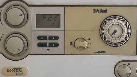 Vaillant EcoTec Plus F22 low water pressure