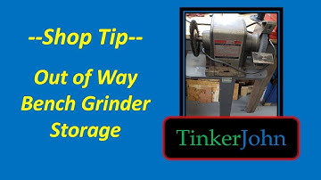 DIY Shop Project: Under Workbench Grinder Storage #shoptips