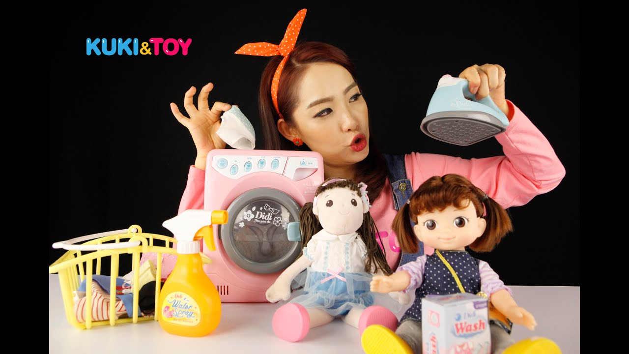 [쿠키토이]콩순이와 함께하는 ♥디디의 빨래놀이♥장난감 놀이