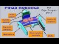 Pinza robótica con moto reductor y sinfín