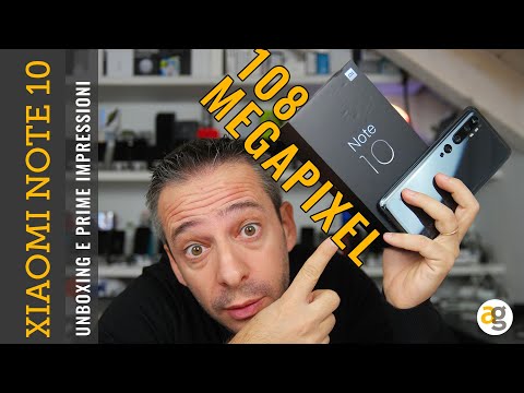 108 MEGAPIXEL  Unboxing XIAOMI NOTE 10 specifiche prezzo prime impressioni