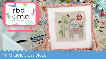 RBD & M.E. - Prim Stitch Along - Block 10 Cat Block