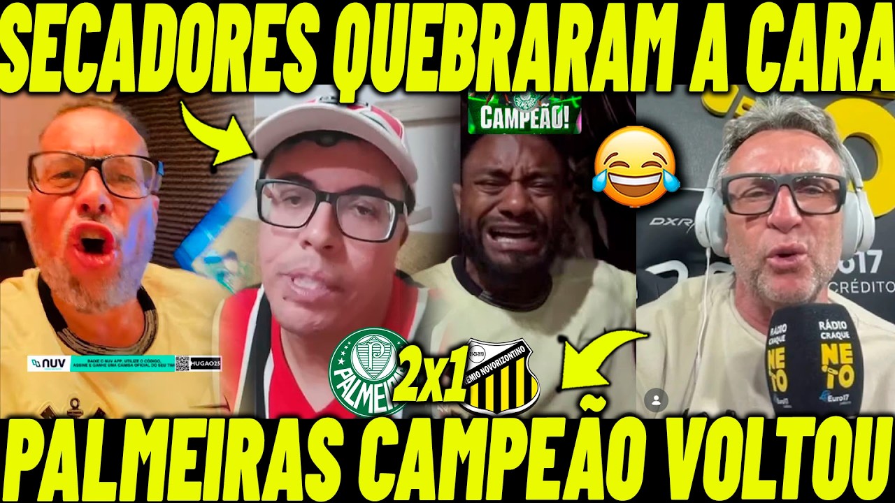 O PALMEIRAS CAMPEÃO VOLTOU! SECADORES PERDERAM A LINHA COM TITULO DO VERDÃO!