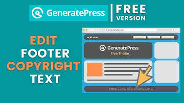 GeneratePress Footer Copyright Remover | How to Remove GeneratePress Copyright Text