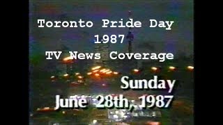 Toronto Pride Day 1987 & 1988 - TV News Coverage