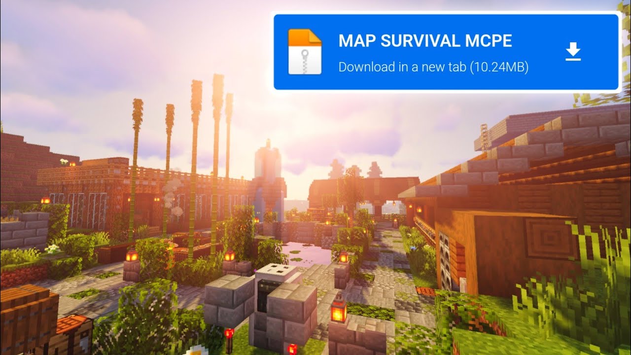 WOW!! MAP MCPE SURVIVAL TANPA CHEAT INI KECIL BANGETTT TAPI SANGAT ...