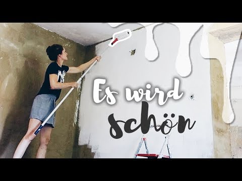 Wand streichen mit Lehmfarbe | Lehmputz Bodenbelag aussuchen | Unser Bauernhaus | Haus Vlog ...