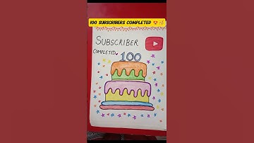 🎉 100 Subscribers Completed 🎂 | Thank You Everyone ❤️ | Colorful Cake Drawing Celebration ✨ #shorts
