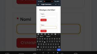 Telegram Mini App formasi orqali Obyektivka ma'lumotlarini to'ldirish