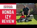 Honda izy lawnmower review and demo cutting the grass  petrol lawn mower domestic and commercial