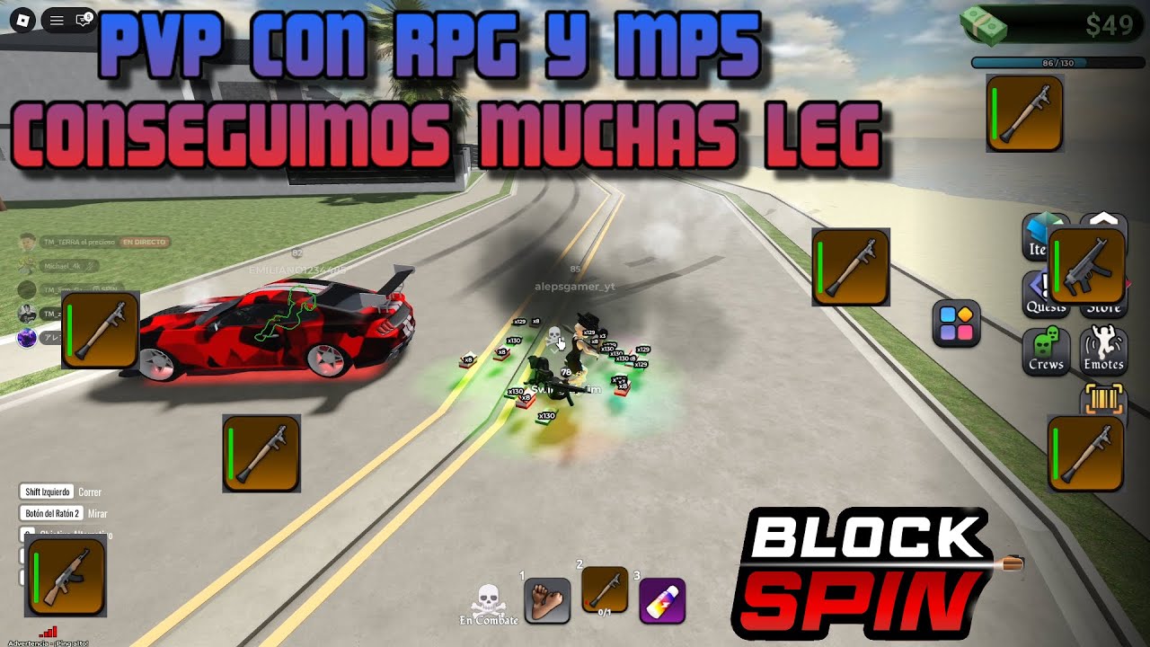 🔥BLOCK SPIN🔥PVP CON RPG Y MP5 CONSEGUIMOS MUCHAS LEGENDARIAS💥👌💪🤯 - YouTube