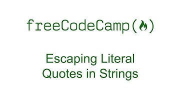 Escaping Literal Quotes in Strings