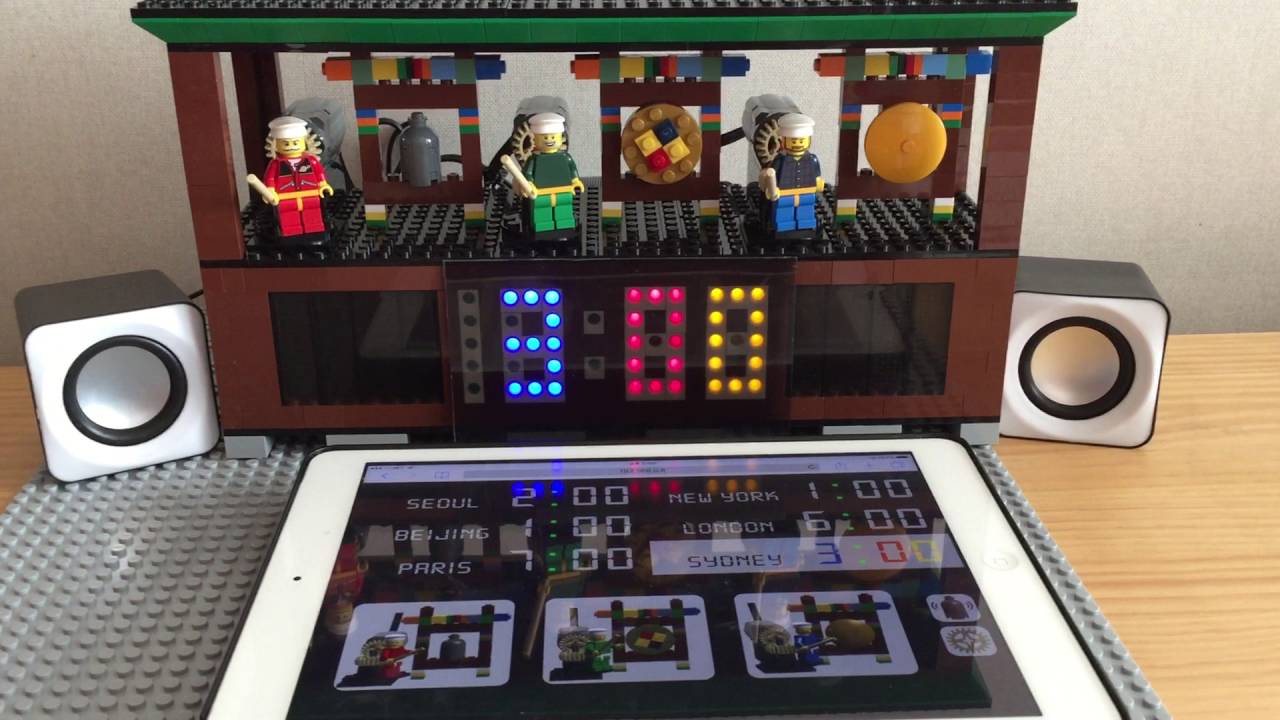 자격루 레고 디지털 시계, Jagyeongnu Lego Digital Clock(Made using Raspberry
