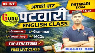 🔴 LIVE English Class | HP Patwari | Daily Practice | Most Expected Questions | Score 25+ Marks