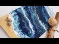 Paint Pouring on Holiday: Acrylic Sea Scape | ABcreative  Swipe Technique - ASMR - DIY